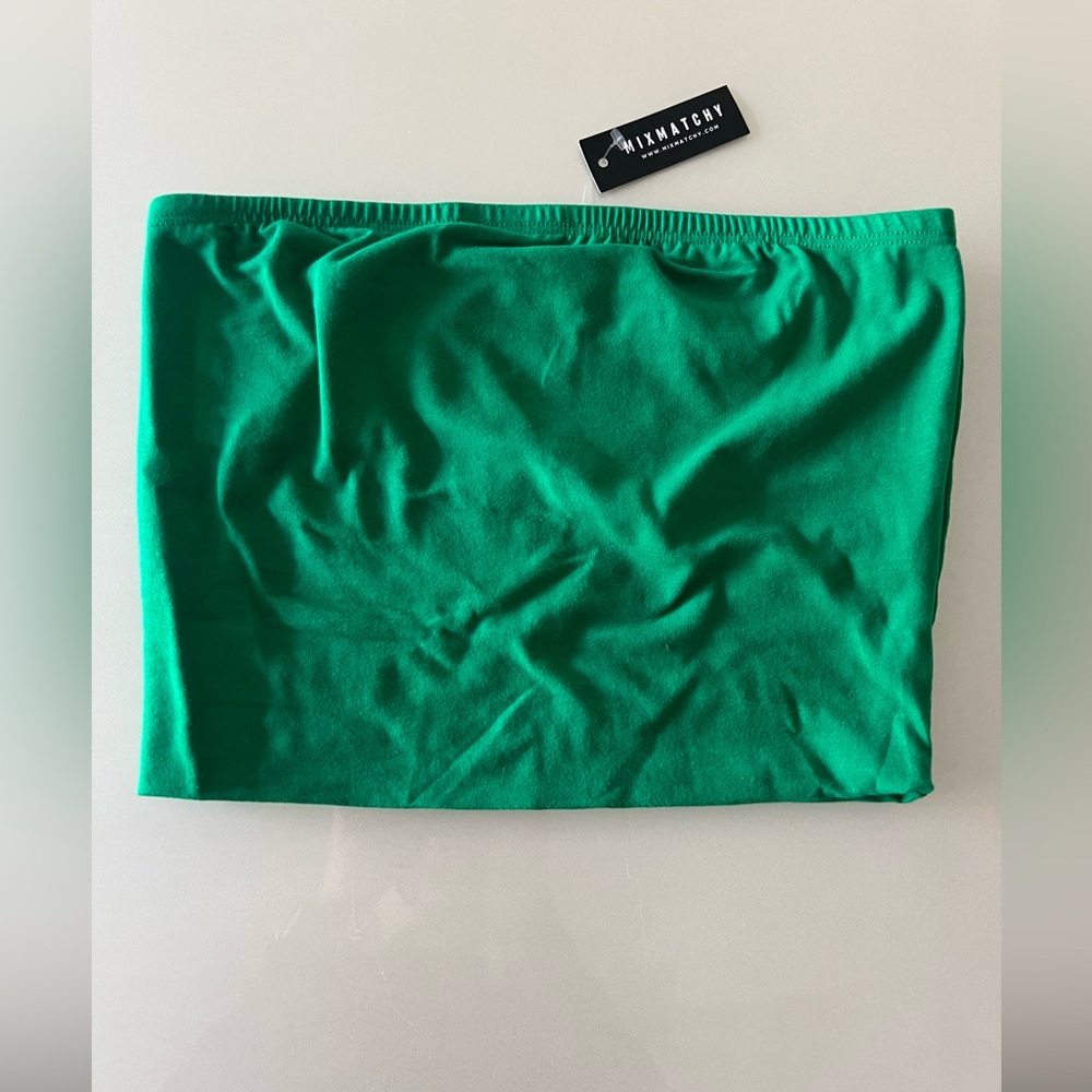 Women's Strapless Tube Tops Basic Bandeau Crop